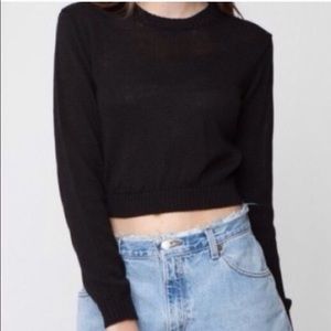 Brandy Melville Black Cropped Sweater